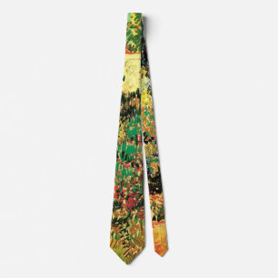 Cravate Jardin fleuri avec chemin par Vincent van Gogh