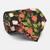 Cravate Jardin floral de pommier de nuit Motif (Roulé)