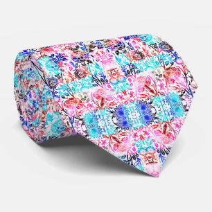 Cravate Jardin floral vintage