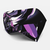 Cravate Jardin foncé Vêtement Gras Violet Fleurs de Glam (Roulé)