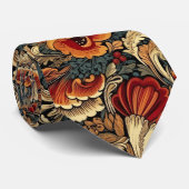 Cravate Jardin médiéval motif floral (Roulé)