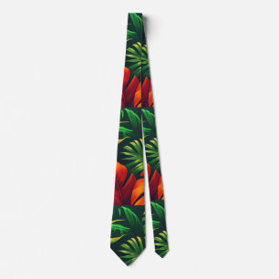 CRAVATE JARDIN NATUREL FEUILLES VERTES