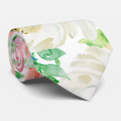 Cravate Jardin romantique Pastel (Roulé)