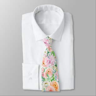 Cravate Jardin Rose Pastel