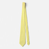 Cravate Jaune avec pois blancs (Devant)