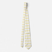 Cravate Jaune Beurre et Rayures Blanches (Dos)