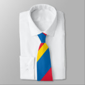 Cravate Jaune bleu et rouge barrés (Attaché)