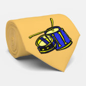 Cravate Jaune bleu graphique de piège à l'envers de Tom (Roulé)