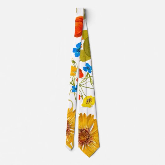 CRAVATE JAUNE CHRYSANTHEMUM MOTIF (Dos)