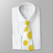 Cravate jaune citron. (Attaché)