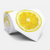 Cravate jaune citron. (Roulé)