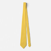 Cravate Jaune Citron Couleur Uni Solide Soleil Artificiel (Devant)