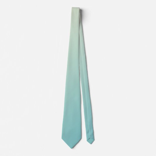 Cravate Jaune clair et bleu clair Vert Aqua Gradient (Devant)