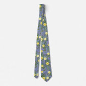 Cravate Jaune clair et périphérique Rose bleu Mariage flor (Dos)