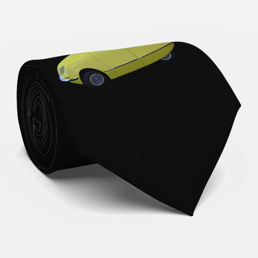 Cravate Jaune de Citron-DS Cabrio (Roulé)