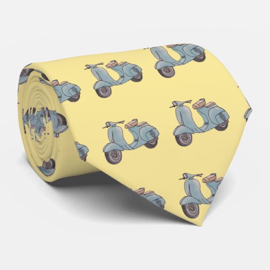 Cravate jaune de scooter (Roulé)