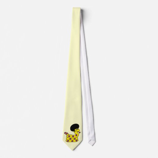 Cravate jaune de serpent d'Afro (Devant)