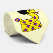 Cravate jaune de serpent d'Afro (Roulé)