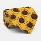 Cravate jaune de tournesol de cravate de tournesol (Roulé)