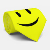 Cravate jaune de visage (Roulé)