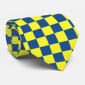 Cravate Jaune et bleu foncé (Roulé)