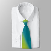 Cravate Jaune et remous turquoise (Attaché)
