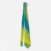 Cravate Jaune et remous turquoise (Dos)