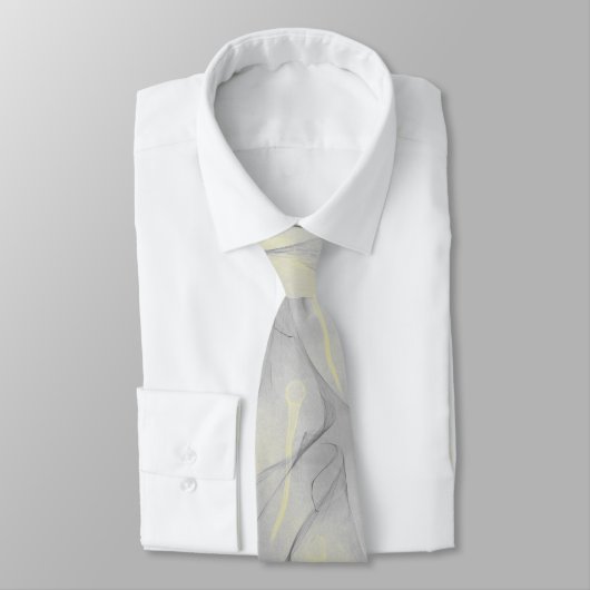 Cravate jaune gris (Attaché)