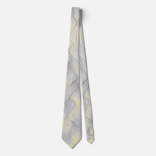 Cravate jaune gris (Devant)