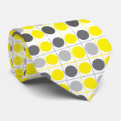 Cravate Jaune Gris à pois (Roulé)