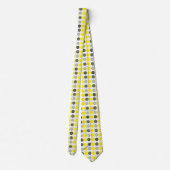 Cravate Jaune Gris à pois (Dos)