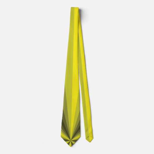 Cravate jaune illusion optique pour homme (Devant)