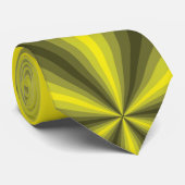 Cravate jaune illusion optique pour homme (Roulé)