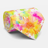 Cravate Jaune néon (Roulé)