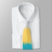 Cravate Jaune rouge bleu clair jaune vert Abstrait Motif e (Attaché)
