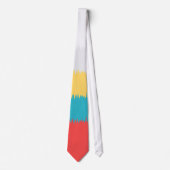 Cravate Jaune rouge bleu clair jaune vert Abstrait Motif e (Devant)
