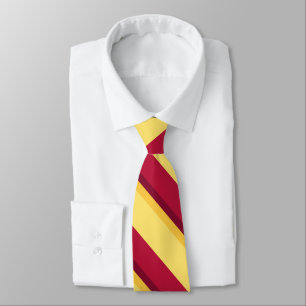 Cravate jaune rouge de Diagonal-Rayure de