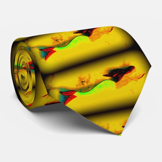 cravate jaune sirène (Roulé)