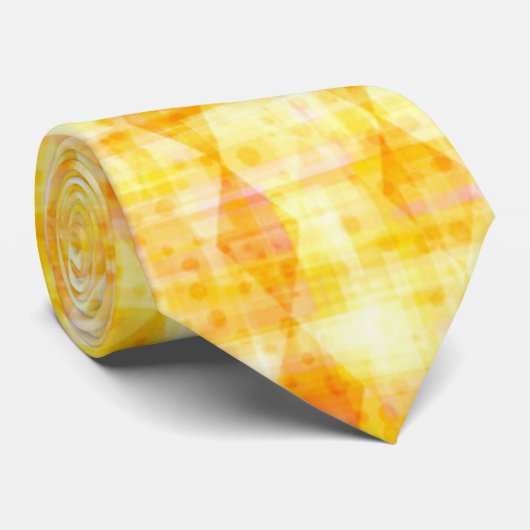 Cravate Jaune soleil et orange (Roulé)