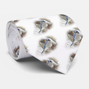 Cravate Jay bleu en hiver