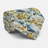Cravate Jays Bleus Dans Les Arbres (Roulé)