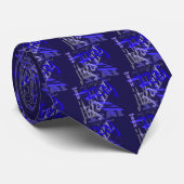 Cravate Jazz Blue sur Blue (Roulé)