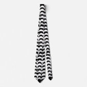 Cravate Jazzy Black & White Meling Zebra Stripes (Devant)