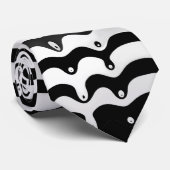 Cravate Jazzy Black & White Meling Zebra Stripes (Roulé)
