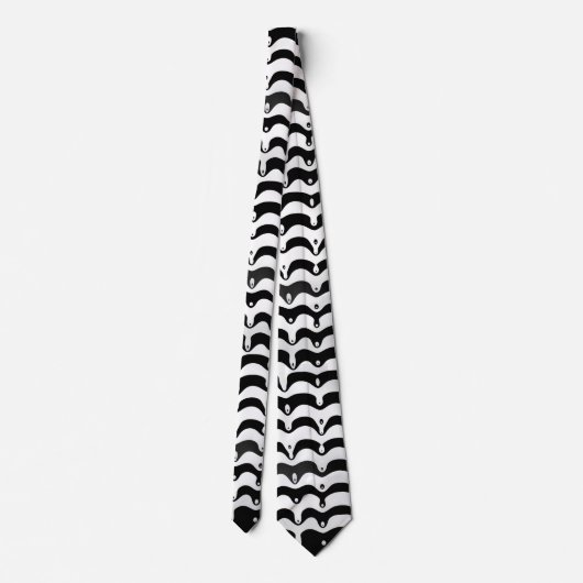 Cravate Jazzy Black & White Meling Zebra Stripes (Dos)