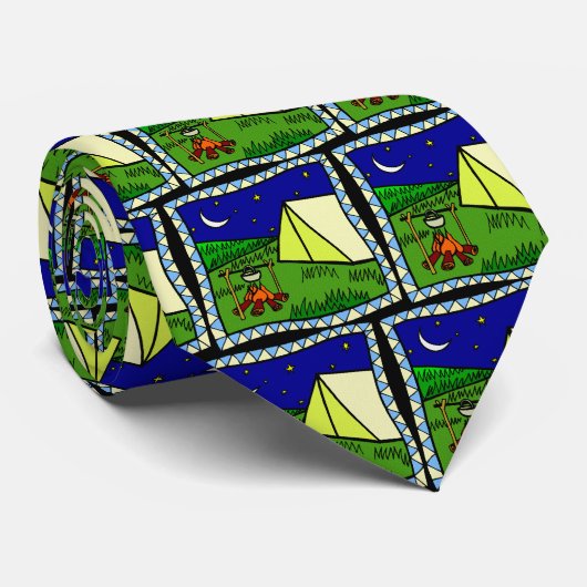 Cravate Je CAMPERAIS PLUTÔT (Roulé)