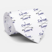 Cravate je clôture le sabre (BLEU) (Roulé)