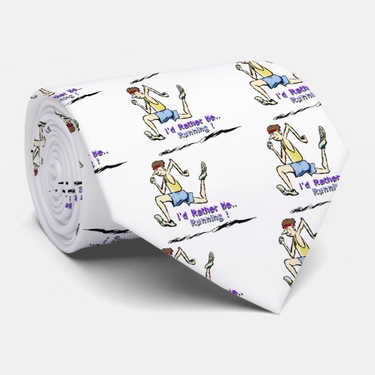 Cravate Je courrais plutôt (Roulé)