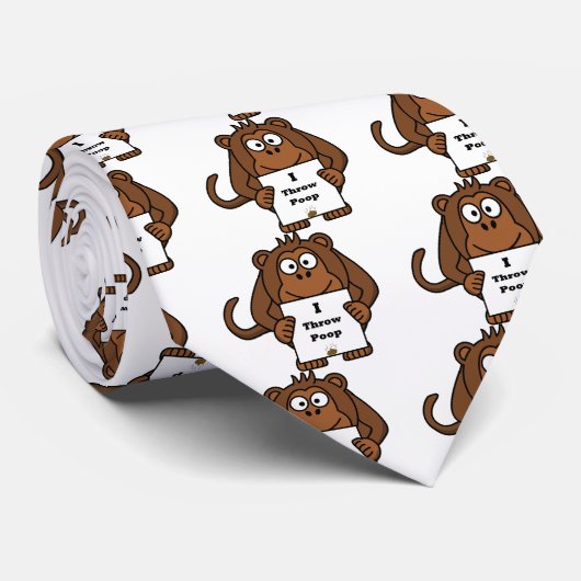 Cravate Je jette le singe de dunette (Roulé)