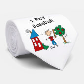 Cravate Je Joue au Baseball (Roulé)